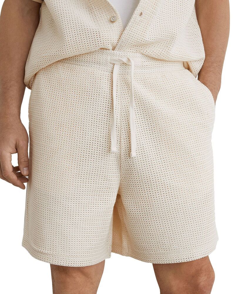 レイス メンズ ボトムス ハーフパンツ・ショーツ ショートパンツ REISSedaros Crochet Shorts Off White オフホワイト 16,110円