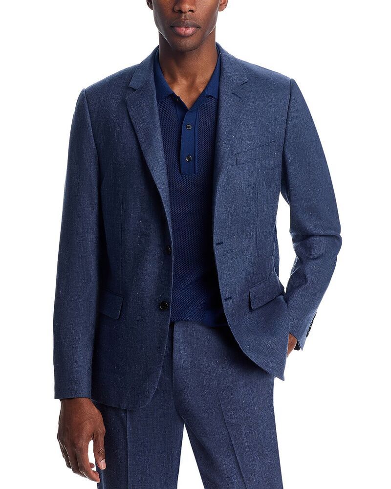 セオリー メンズ アウター ジャケット・ブルゾン スリムフィット ウール リネン Theory Chambers Linen Wool Slim Fit Suit Jacket Dark Blue ブ