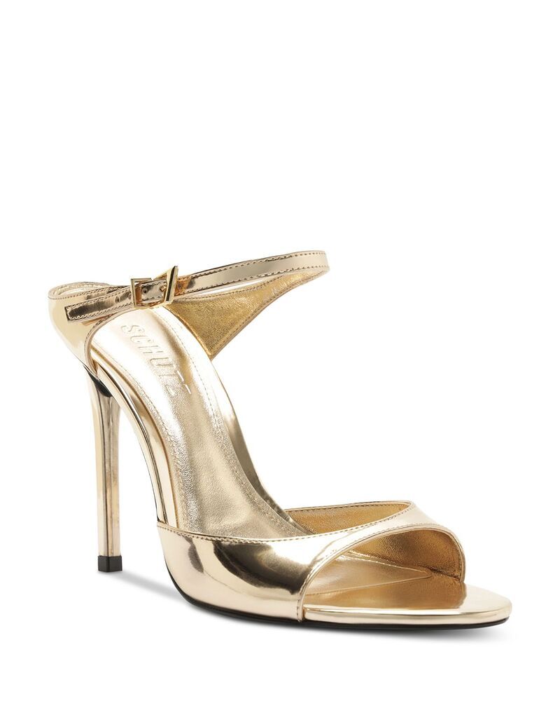 シュッツ レディース シューズ サンダル SCHUTZ Womens Lyra Patent Slip On Sandals Platinum