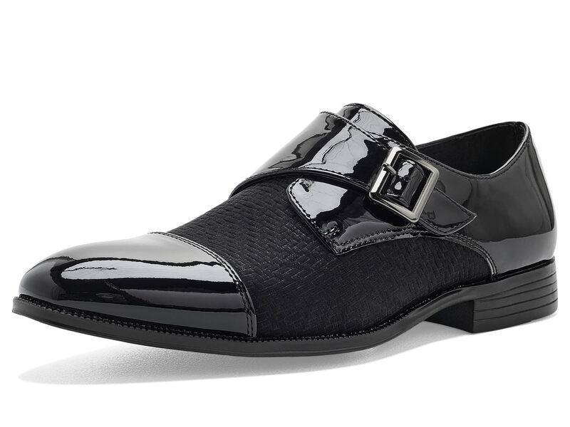 ステイシーアダムス メンズ シューズ スリッポン・ローファー モンクストラップ モンク キャップ Stacy Adamsutherland Cap Toe Monk Strap Black ブラック