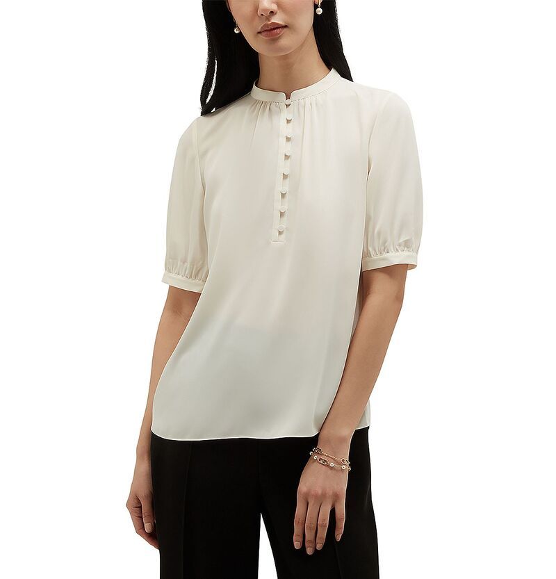 ホッブスロンドン レディース トップス シャツ ブラウス HOBBS LONDON Azalea Pleat Detail Blouse Buttercream 37,570円