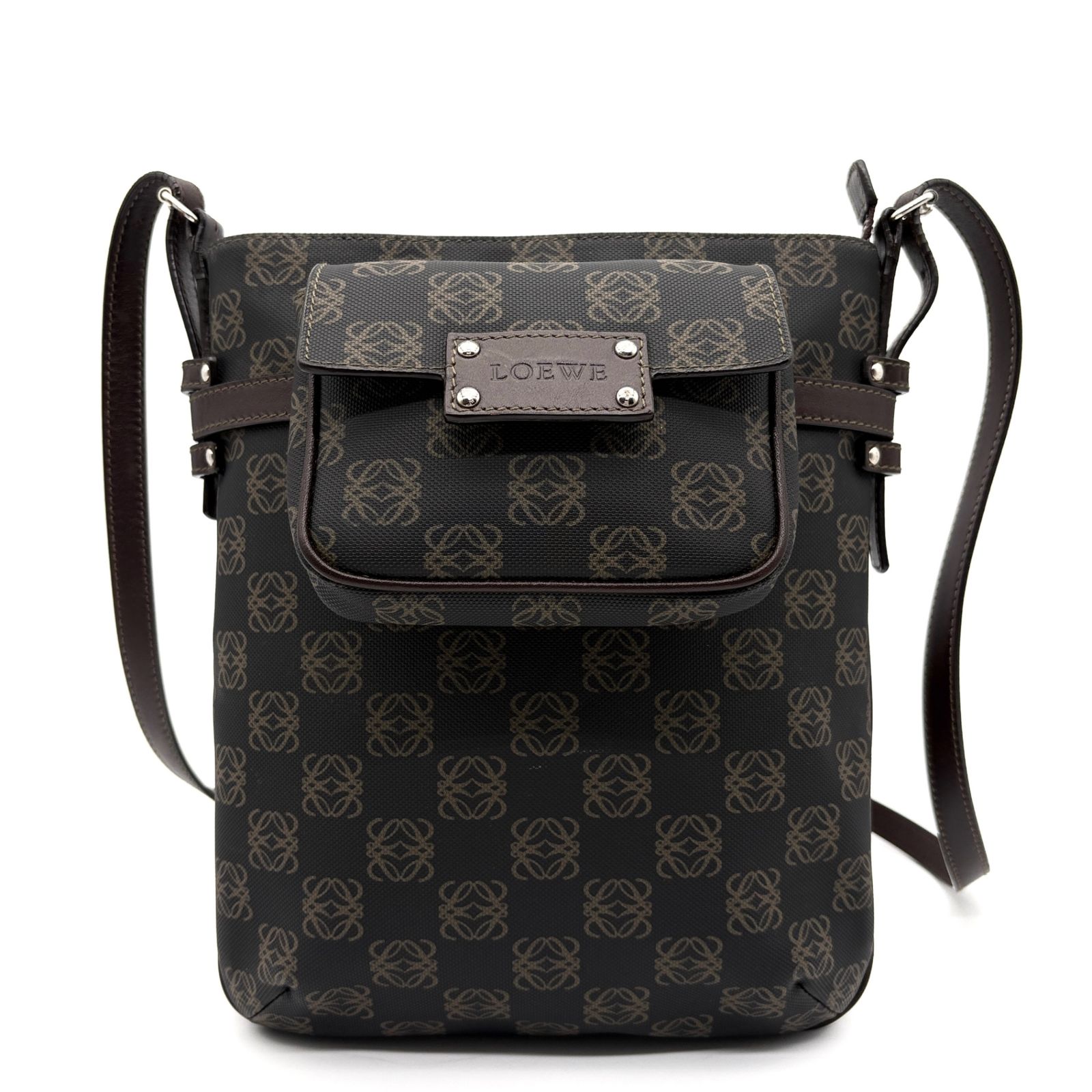 美品 ロエベ LOEWE リピート アナグラム ショルダーバッグ クロス 