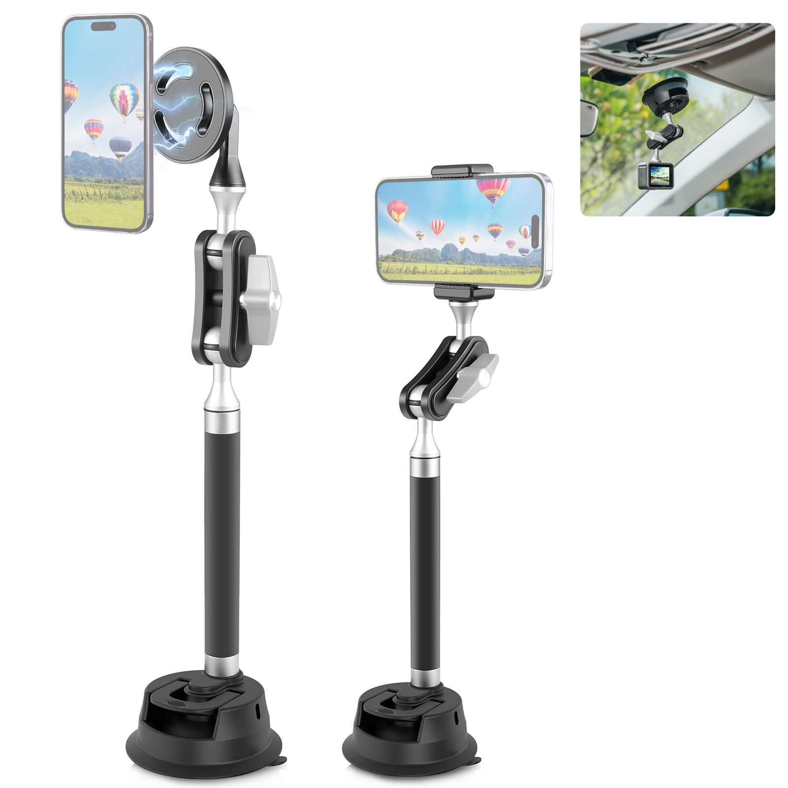 PULUZ 車用吸盤アームマウント電話タブレットホルダー