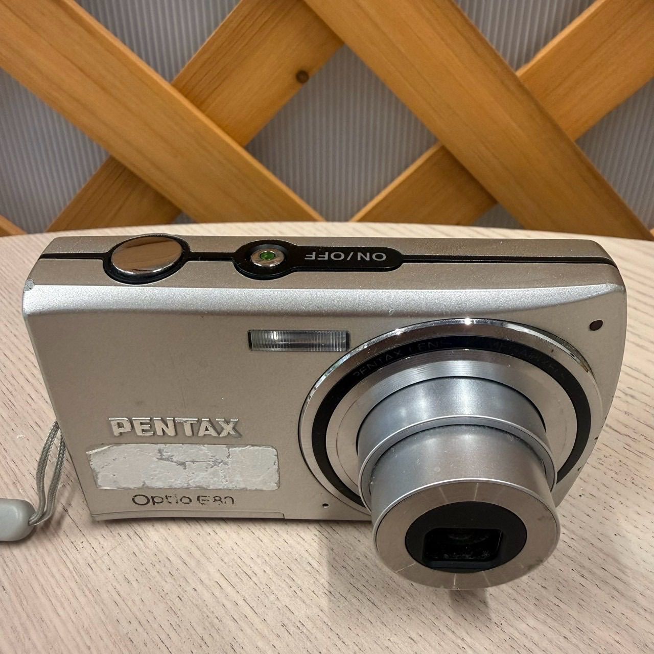 PENTAX ペンタックス Optio E80 シルバー ストラップ付き メーカー公式