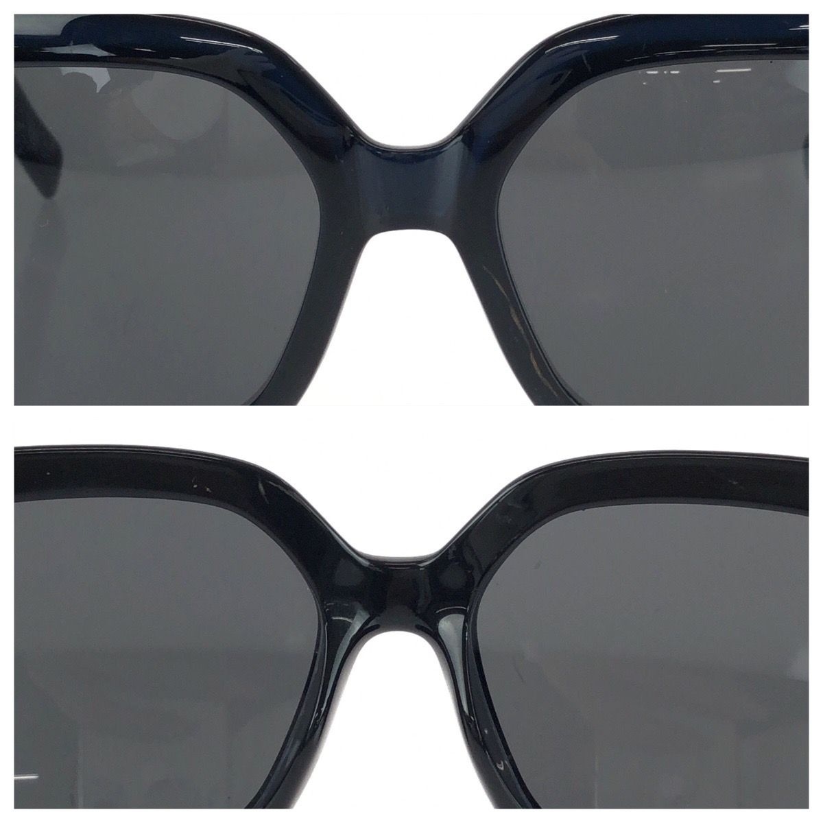 美品 Dior ディオール ロゴ ネイビー ゴールド金具 プラスチック