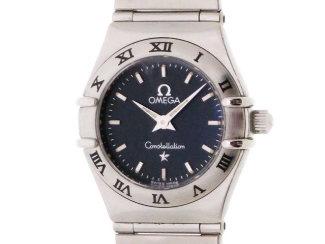 OMEGA オメガ コンステレーション 腕時計 ステンレススチール ネイビー レディース【中古】437