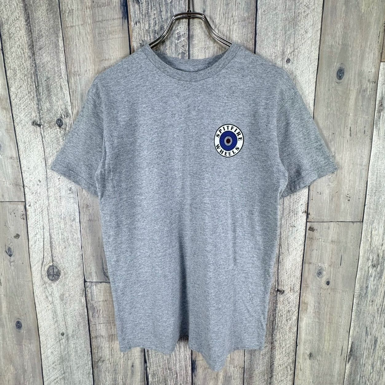 SPITFIRE スピットファイア グレー SPITFIRE WHEELS 両面プリント 半袖 Tシャツ TEE メンズ S サイズ