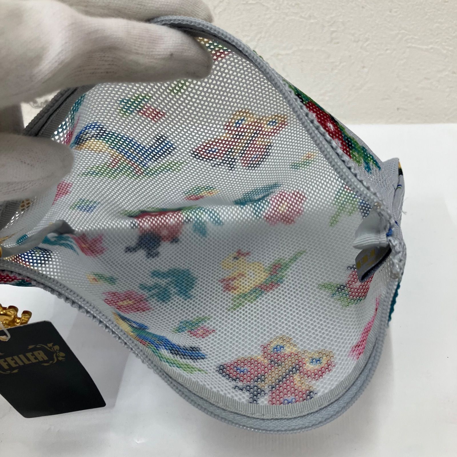 6675 【美品】 FEILER フェイラー タグ付き メッシュポーチ ハイジ