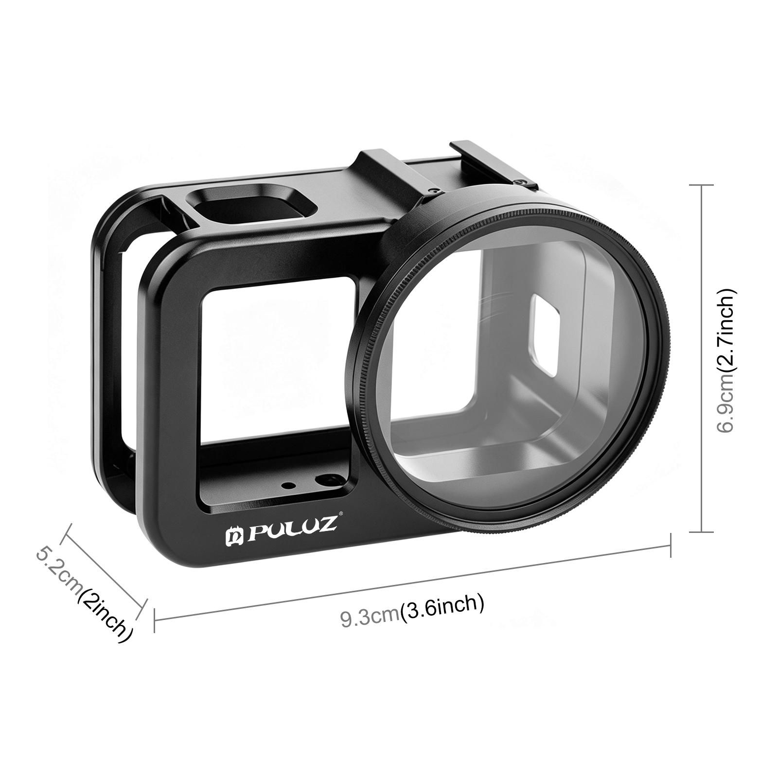 PULUZ アルミニウム合金製保護ケージ & 58mm UVフィルター GoPro MISSION 1/1 PRO 用