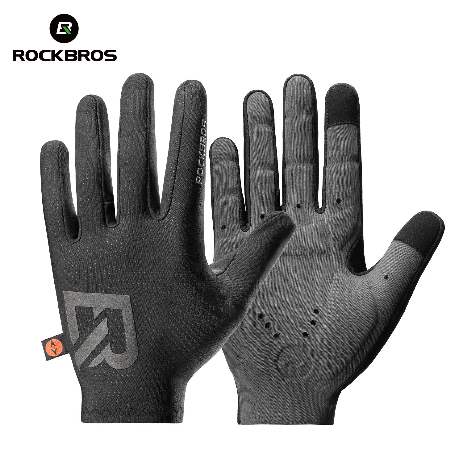 ROCKBROS サイクリンググローブ フルフィンガー 防風 保温 タッチスクリーン対応