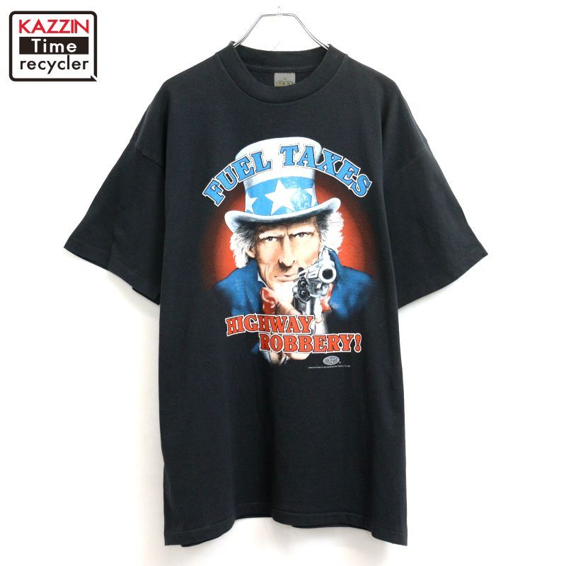 90s USA製 vintage 3D EMBLEM アンクルサム イーグル 星条旗 半袖Ｔシャツ メンズ 表記XLサイズ 15,048円