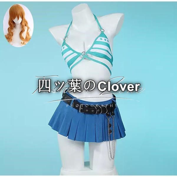 人気商品◆ONE PIECE（ワンピース）海賊王 風 ナミ Nami 水着 コスプレ衣装 ウィッグ cosplayハロウィン演出服変装vs728