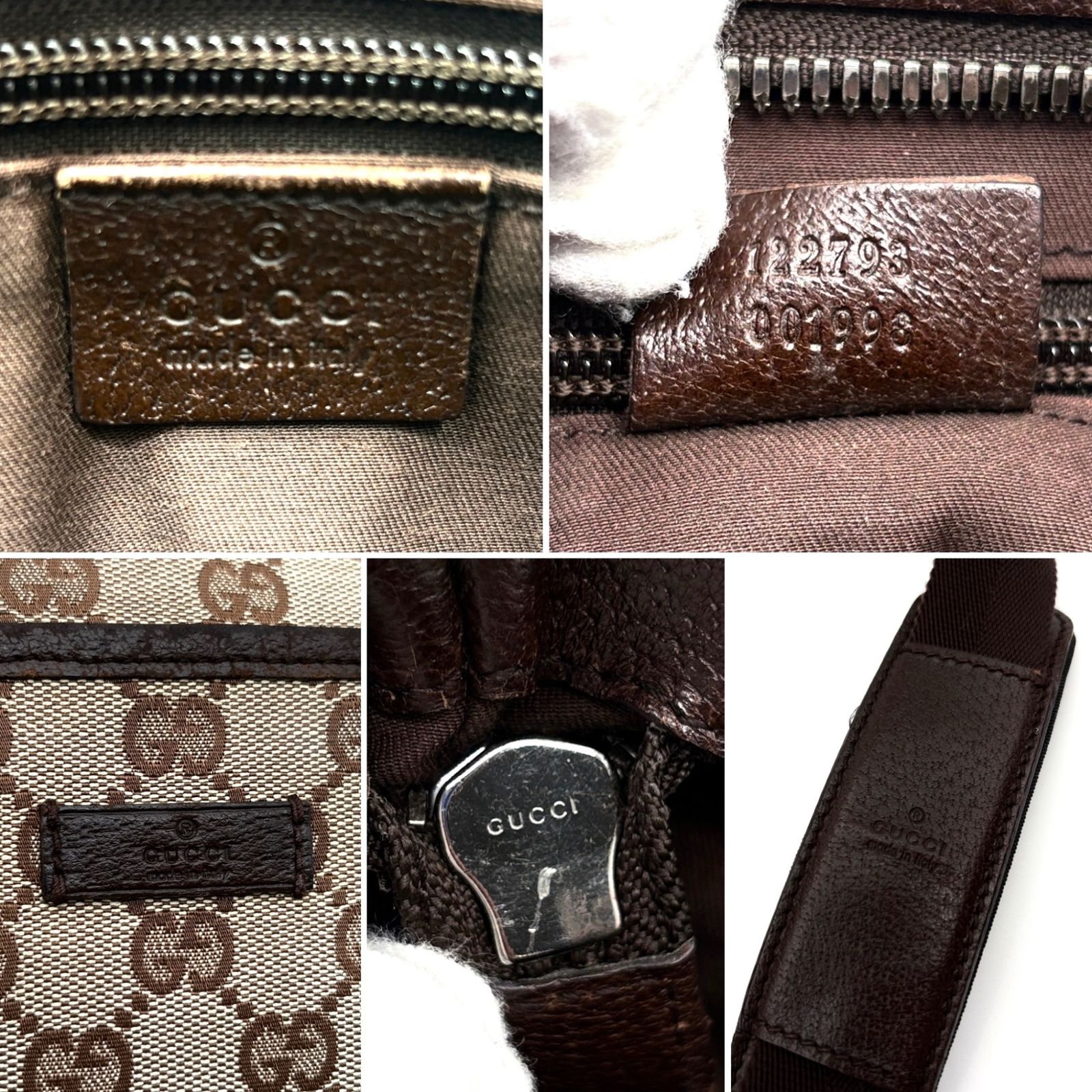 美品 グッチ GUCCI GGキャンバス ショルダーバッグ クロスボディ 