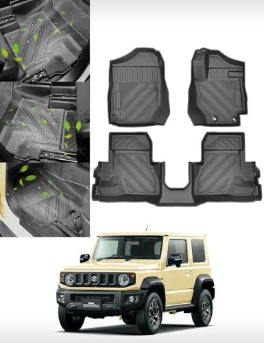 N★ジムニー フロアマット ジムニー フロアマット jb64 ジムニーシエラ マット AT車専用 防水 縁高 汚れ防止 抗菌性 消臭 耐磨耗性 環境に優しい TPE素材 3D立体