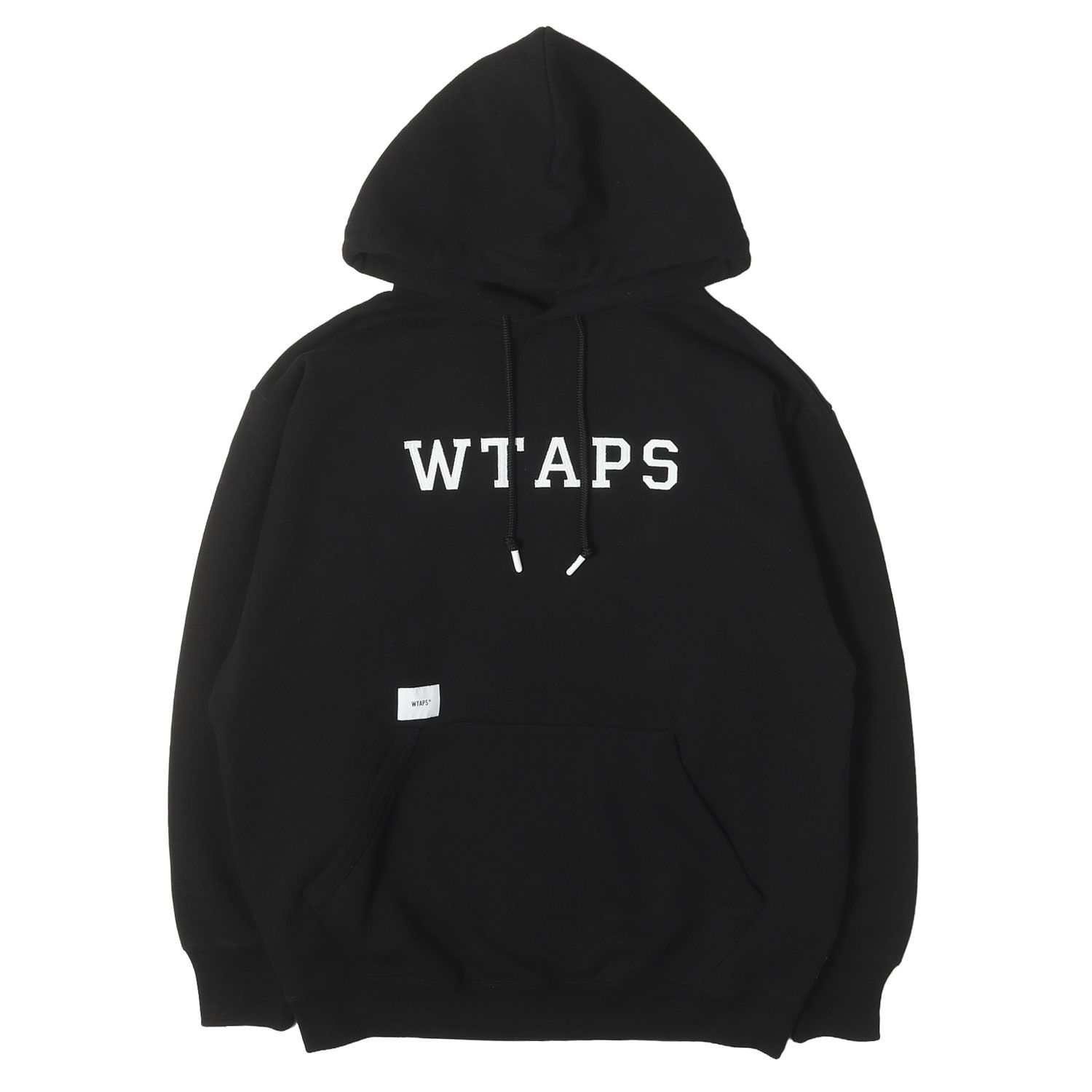 【美品】WTAPS ダブルタップス パーカー ブラック 黒 サイズ:L 24SS アップリケロゴ スウェットパーカー ACADEMY HOODY COTTON. COLLEGE トップス フーディー プルオーバー【メンズ】【中古】 22,663円