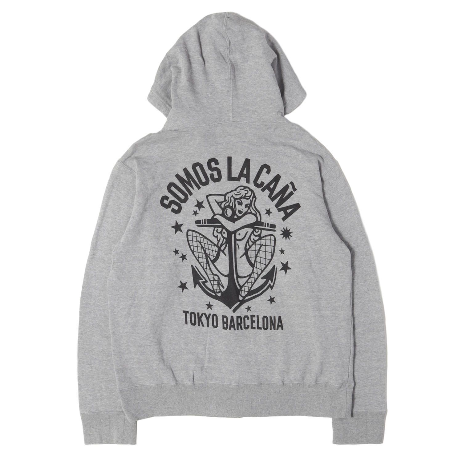 MARBLES マーブルズ パーカー グレー サイズ:L BUENA VISTA ロゴプリント ジップ スウェットパーカー ZIP UP HOODED PARKA トップス フーディー 【メンズ】【中古】