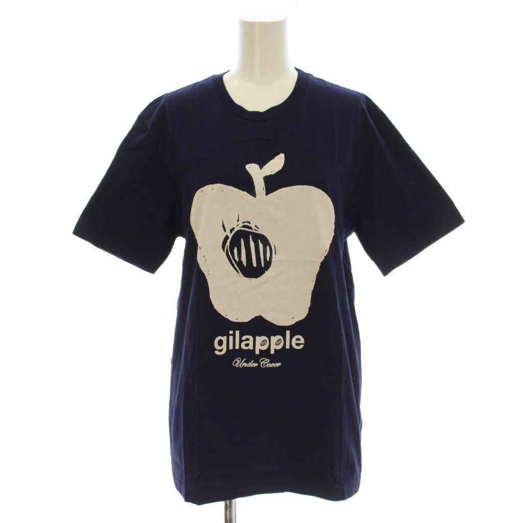 アンダーカバー UNDERCOVER Tシャツ M 紺色 ネイビー リンゴ柄 半袖 /LP ■GY18