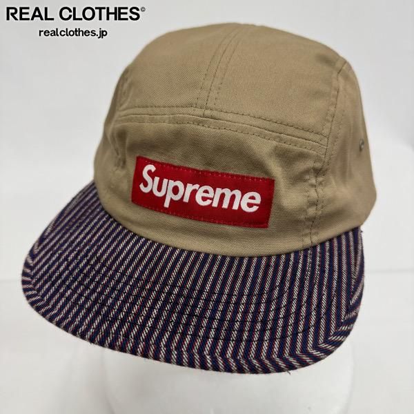 Supreme/シュプリーム【12SS】Canvas Stripe Camp Cap/キャンバス ストライプ キャンプ キャップ/帽子/カーキ