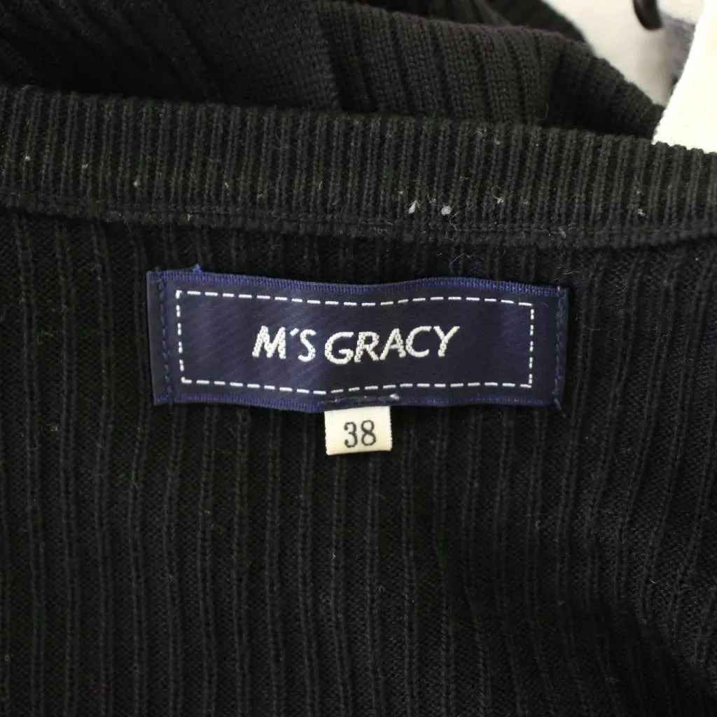 エムズグレイシー M'S GRACY ニット カーディガン 38 黒 ブラック エムズグレイシー M'S GRACY ニット カーディガン 38 黒 ブラック
