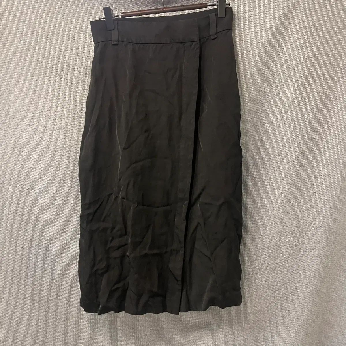 マッシモ ドゥッティ Massimo Dutti ブラック 랩 ミディ スカート
