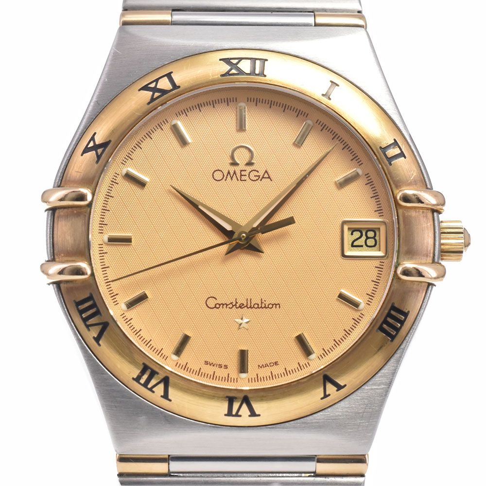 オメガ OMEGA 1312.10 コンステレーション SS/K18YG デイト ゴールド クォーツ メンズ 良品 腕時計 A#149266
