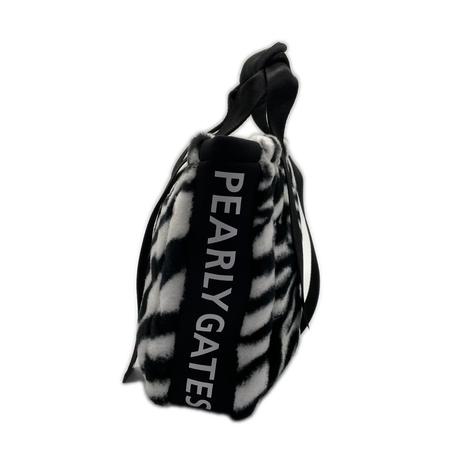 中古 パーリーゲイツ PEARLY GATES カートバッグ 白×黒 ホワイト
