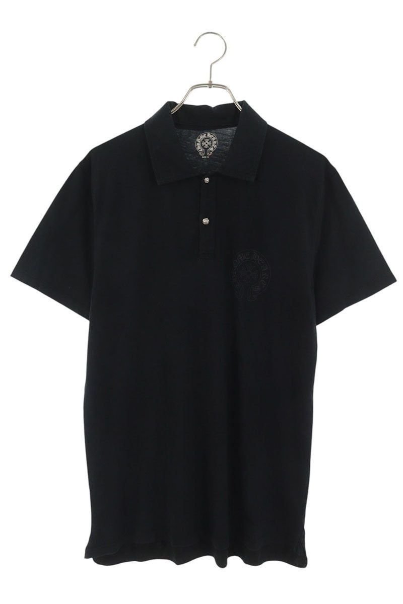 クロムハーツ SS POLO SHIRT/半袖ポロ クロスボール装飾半袖ポロシャツ