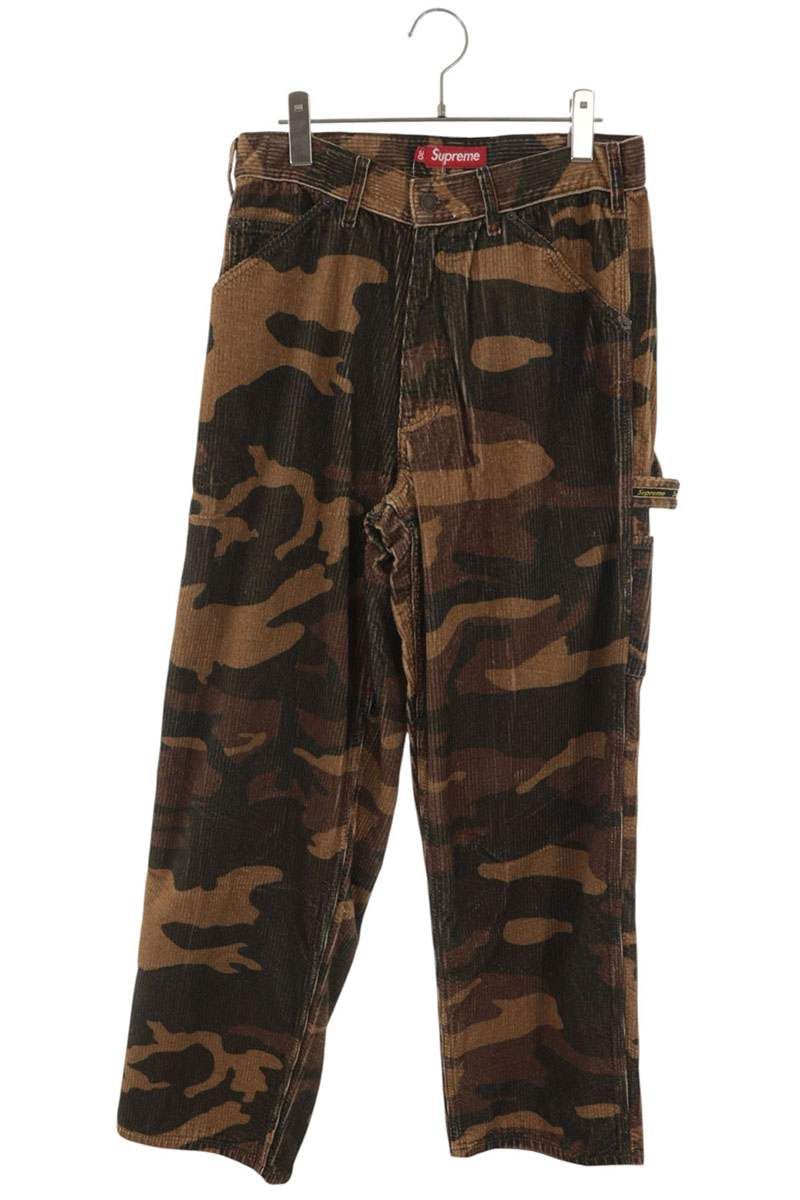 シュプリーム 25AW Wide Wale Corduroy Painter Pant ウッドランドカモコーデュロイロングパンツ メンズ 30インチ