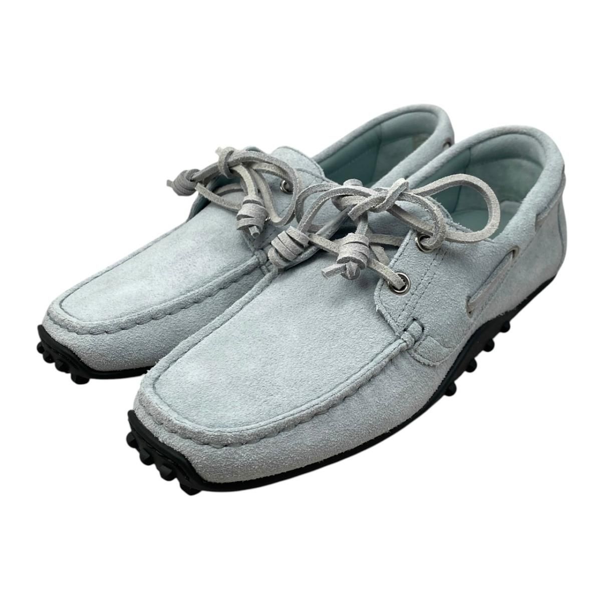☆エルメス ローファー モカシン メンバー H261135Z 18365 36 1/2サイズ ヴォー・ヴェロア スエード ブルー･グラシエ HERMES 69,905円