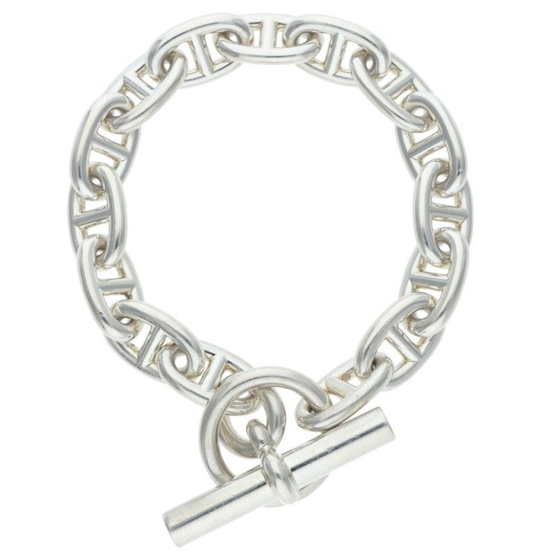 エルメス Chaine d'Ancre MM シェーヌダンクルMMシルバーブレスレット