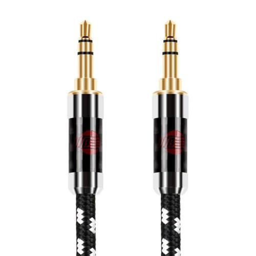 N◆JIB AUXケーブル 3.5mm オス-オス 布編み 金メッキ ステレオ オーディオ ケーブル 車 iPhone Android ホームシアター 対応/長さ1.5m 3445f8b9 6,620円