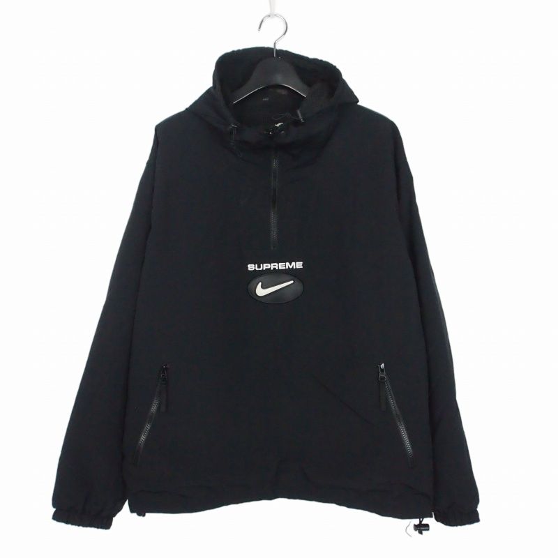 シュプリーム SUPREME × ナイキ NIKE 20AW Jewel Reversible Ripstop Anorak ジュエル リバーシブル リップストップ アノラック ジャケット ブルゾン L ブラック 黒 CW9695-010