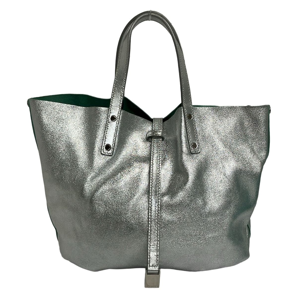 TIFFANY&Co.(ティファニー) トートバッグ - ティファニーブルー×シルバー リバーシブル レザー