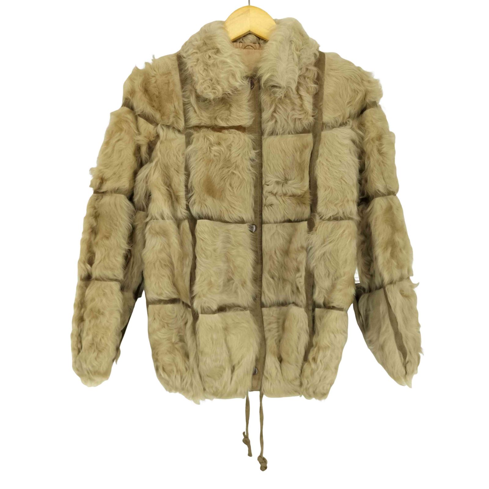 ユーズドフルギ USED古着 real fur jacket 裾ドローコード リアルファージャケット レディース 表記無 9,923円