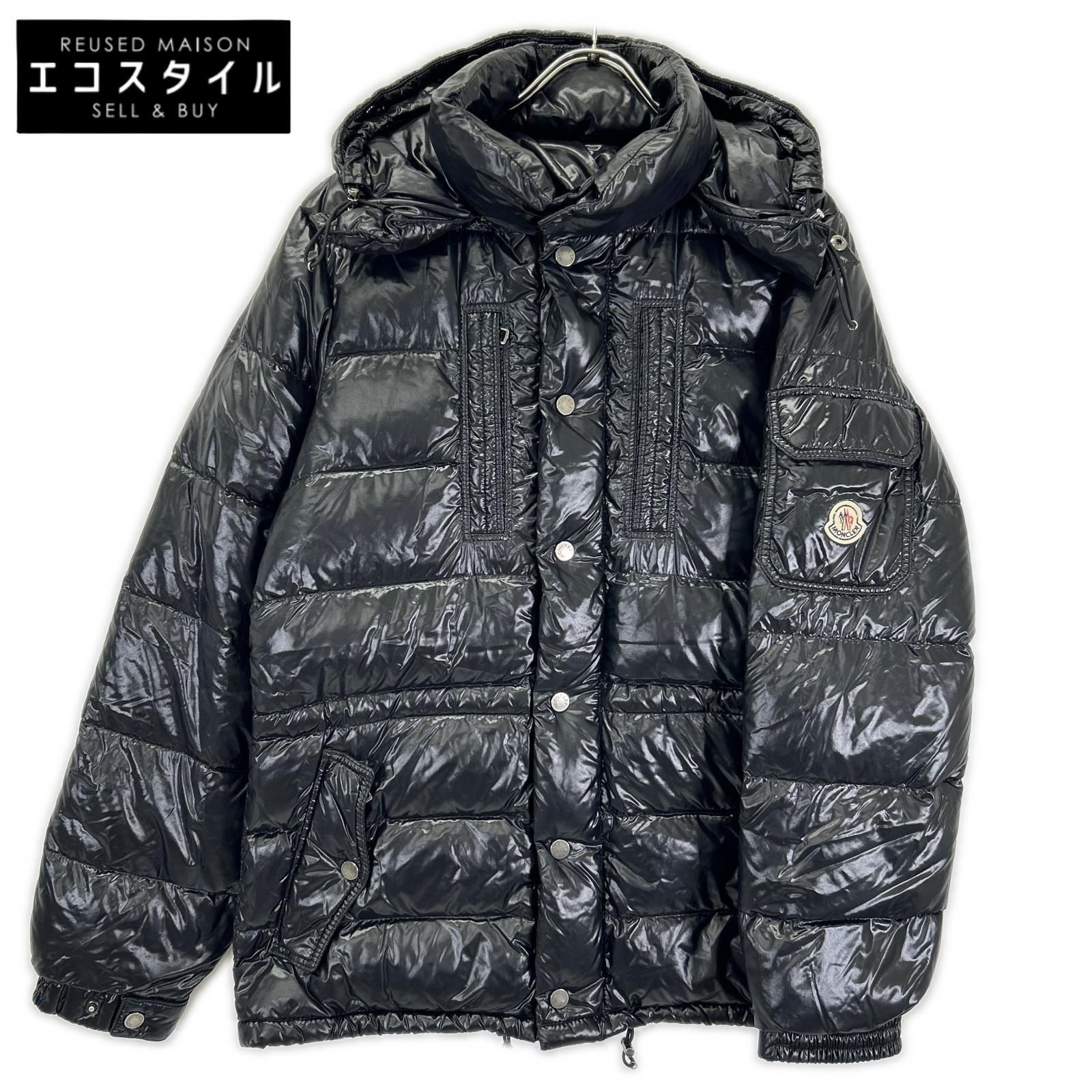 MONCLER モンクレール 44502 ブラック ロッドファー ダウンジャケット 