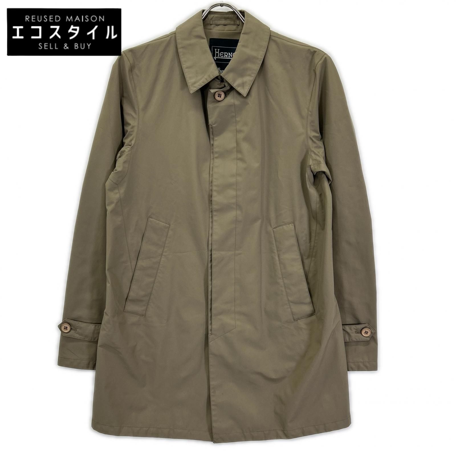 HERNO ヘルノ ベージュ ナイロン GORE-TEX Laminar ステンカラーコート
