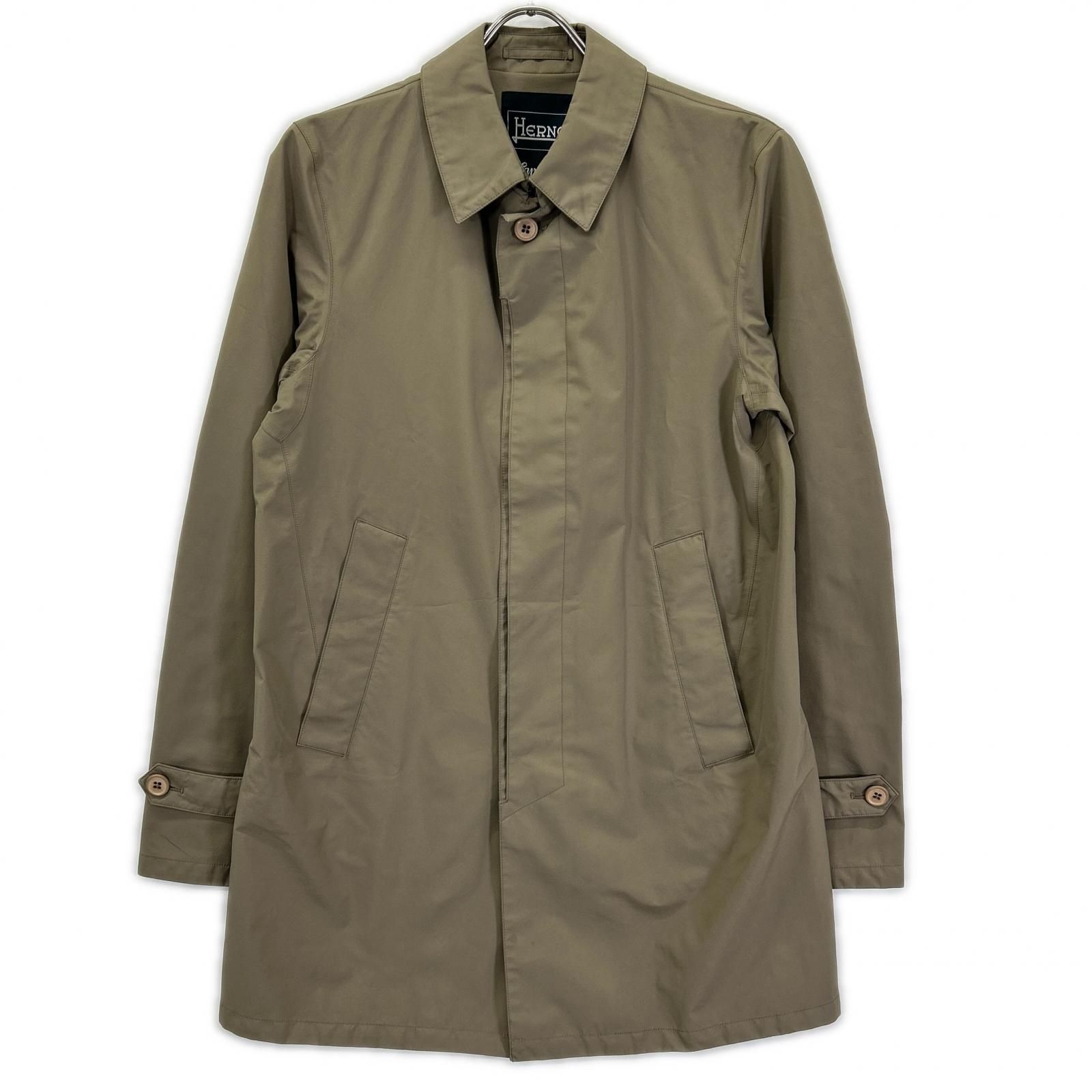 ヘルノ コート 46 HERNO ヘルノ ベージュ ナイロン GORE-TEX Laminar ステンカラーコート