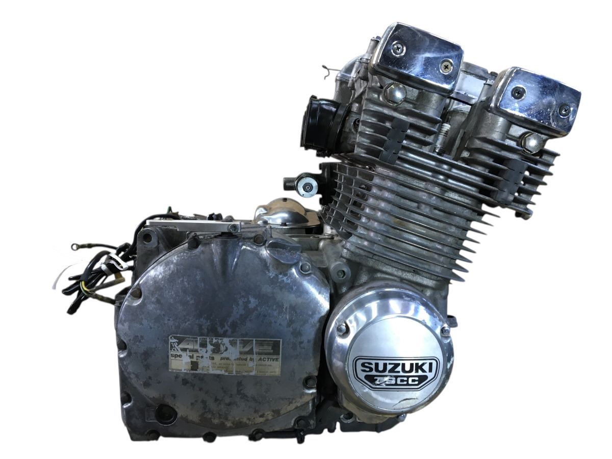 SUZUKI　GSX1100S　カタナ　GS110X　クランキングOK　エンジン　レストア　組み換え　部品取り　ＯＨにも　セル不調（中古）2959-Z5124