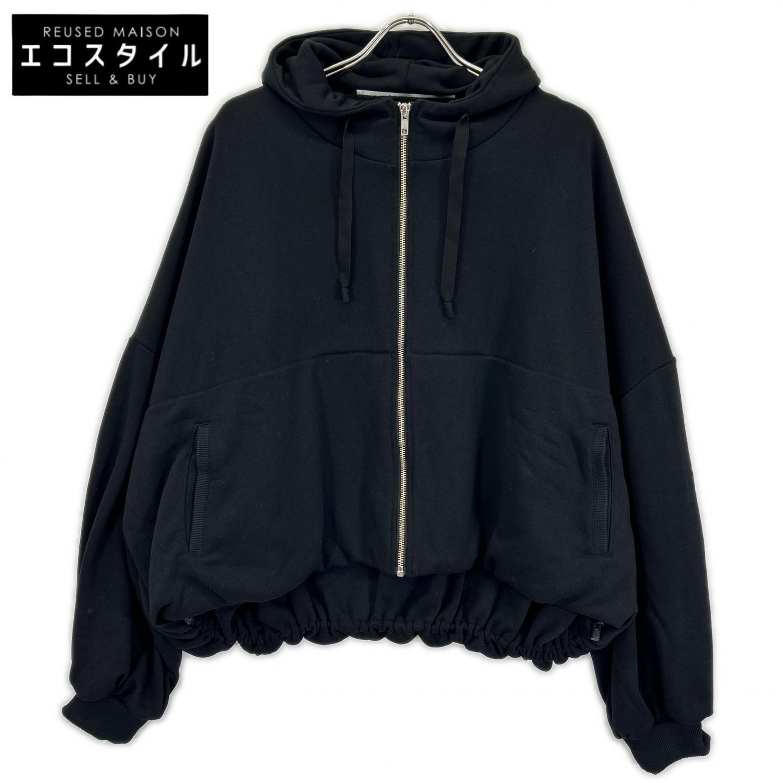 COGTHEBIGSMOKE　コグザビッグスモーク　12801-209-1218 ブラック コットン ドローストリング LINDA PUFFY HOODIE