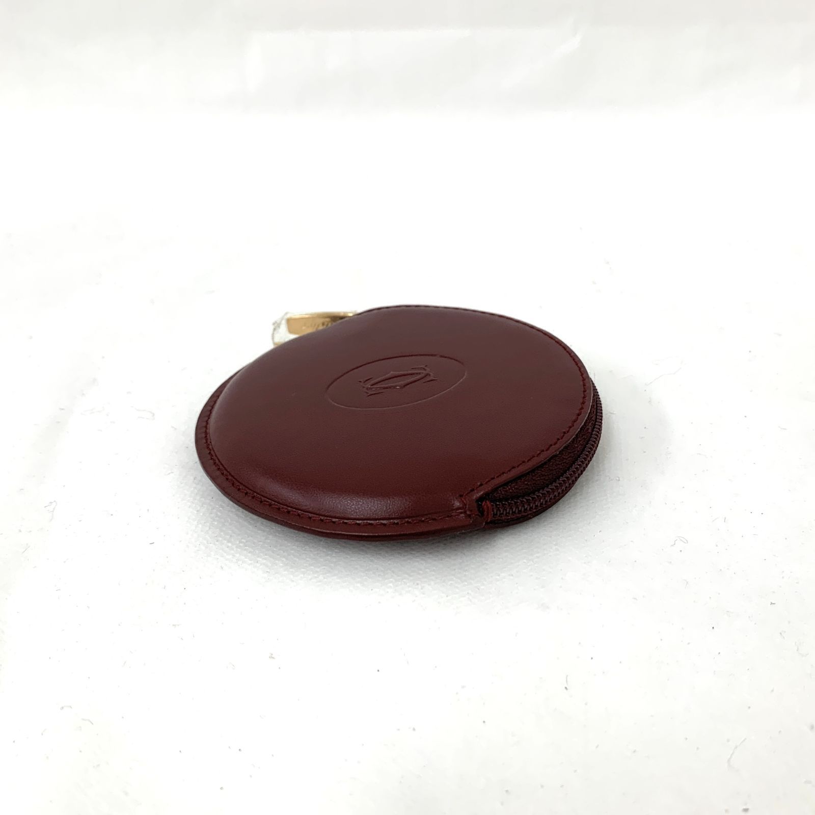 未使用 Cartier カルティエ マストライン 丸型 ケース D9056 新品未使用！ Cartier カルティエ マストライン 丸形 小銭入れ