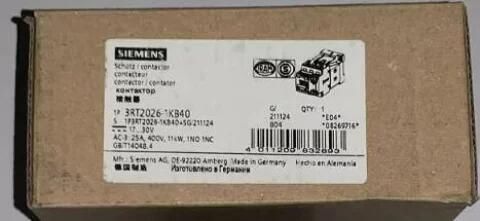 【新品 ★送料無料 】Siemens シーメンス 電磁接触器 24 V dc 3極 3RT2026-1KB40【６ヶ月保証】