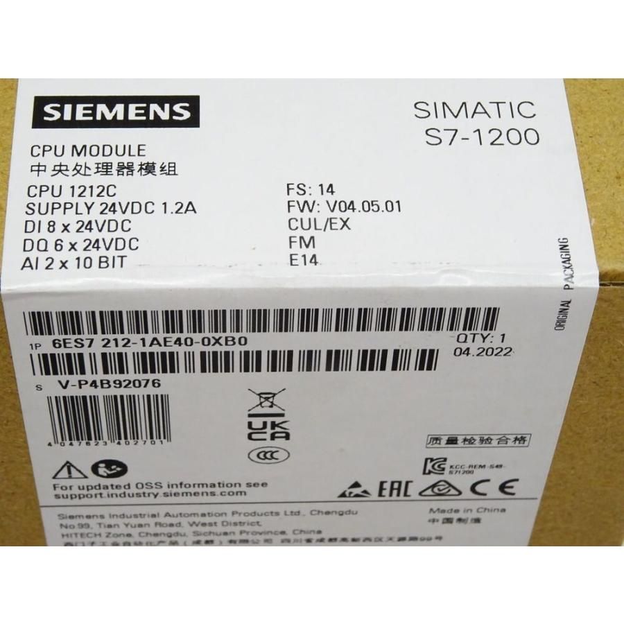 【新品 ★送料無料 】シーメンス 6ES7 212-1AE40-0XB0 6ES7212-1AE40-0X【６ヶ月保証】 72,600円