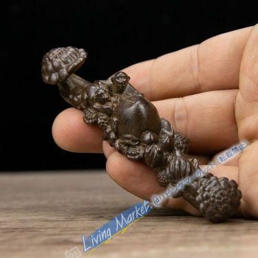 霊猴献寿 如意 招財 筆棚 鎮尺茶道具 書道具 文房具 工芸品 美術品 置物 CZW728P602
