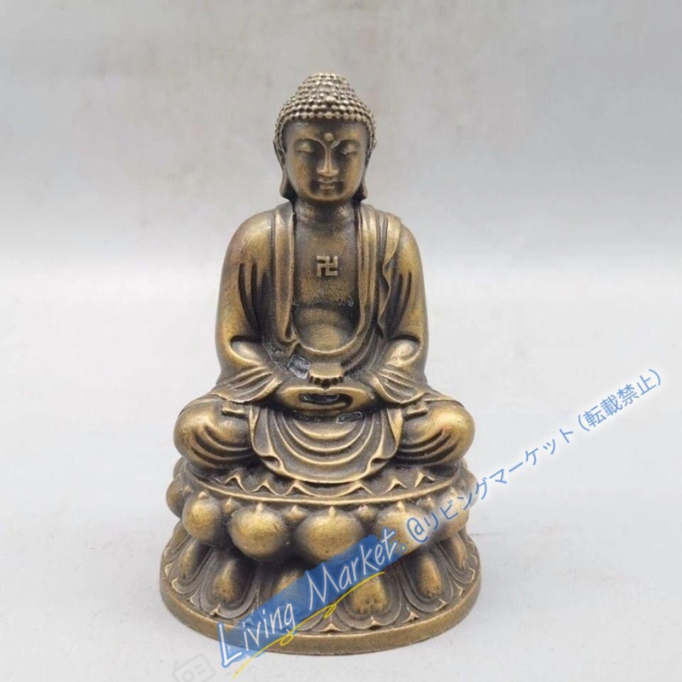 仏教美術 大日如来仏様 銅製 銅器 現代工芸品 美術品 置物 CZW728P809