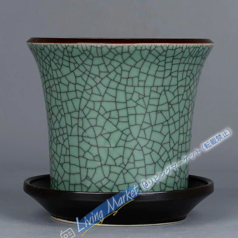 盆栽鉢 青磁鉢 山野草鉢 多肉植物 植木鉢 小品大品盆栽鉢 置物 CZW728P379