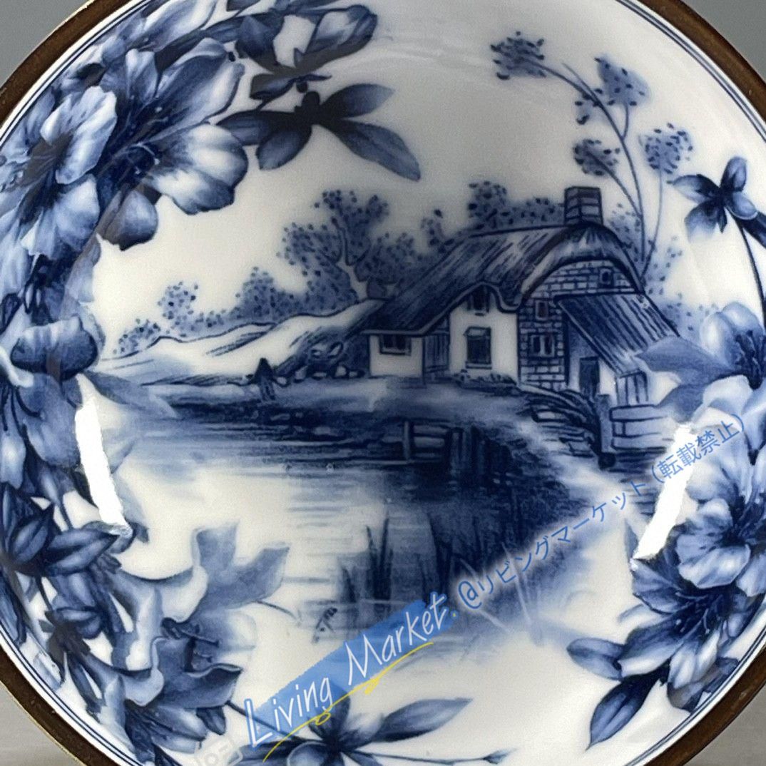 美術品・アンティーク・コレクション 大清乾隆鯖山水花卉図紋碗 景徳鎮