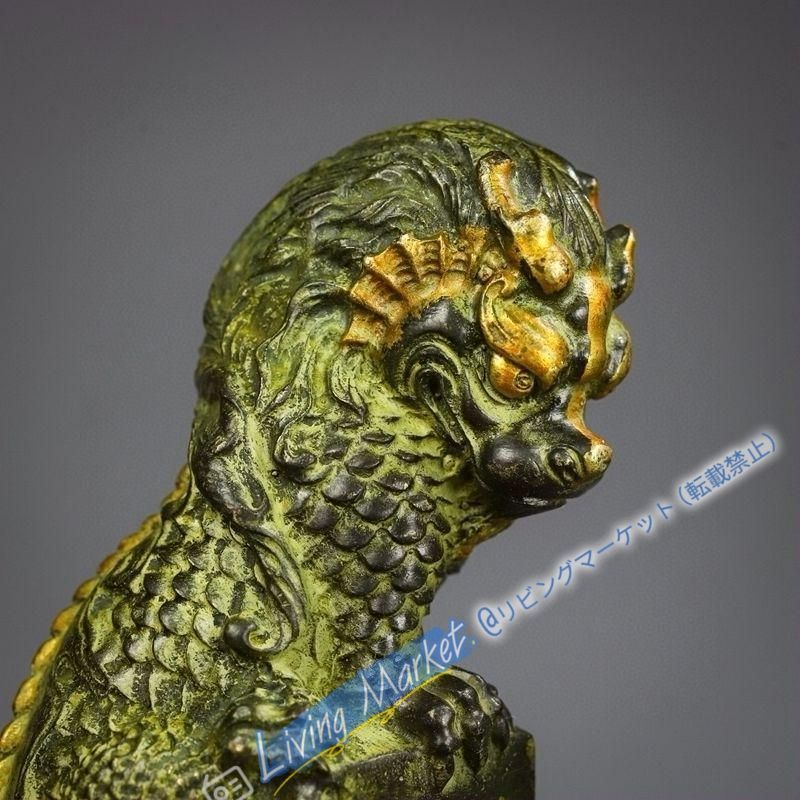 美術品・アンティーク・コレクション 銅制 鎮水獣麒麟 鎮宅 辟邪 開運