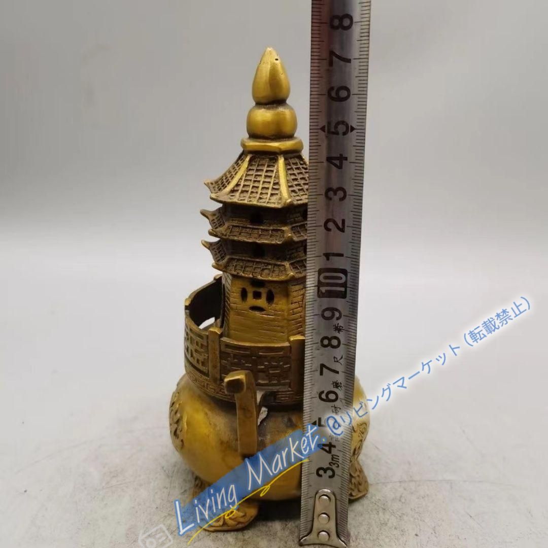 錬丹炉天壇檀薫炉 銅製 香道具 装飾品 工芸品 美術品 置物 CZW728P909