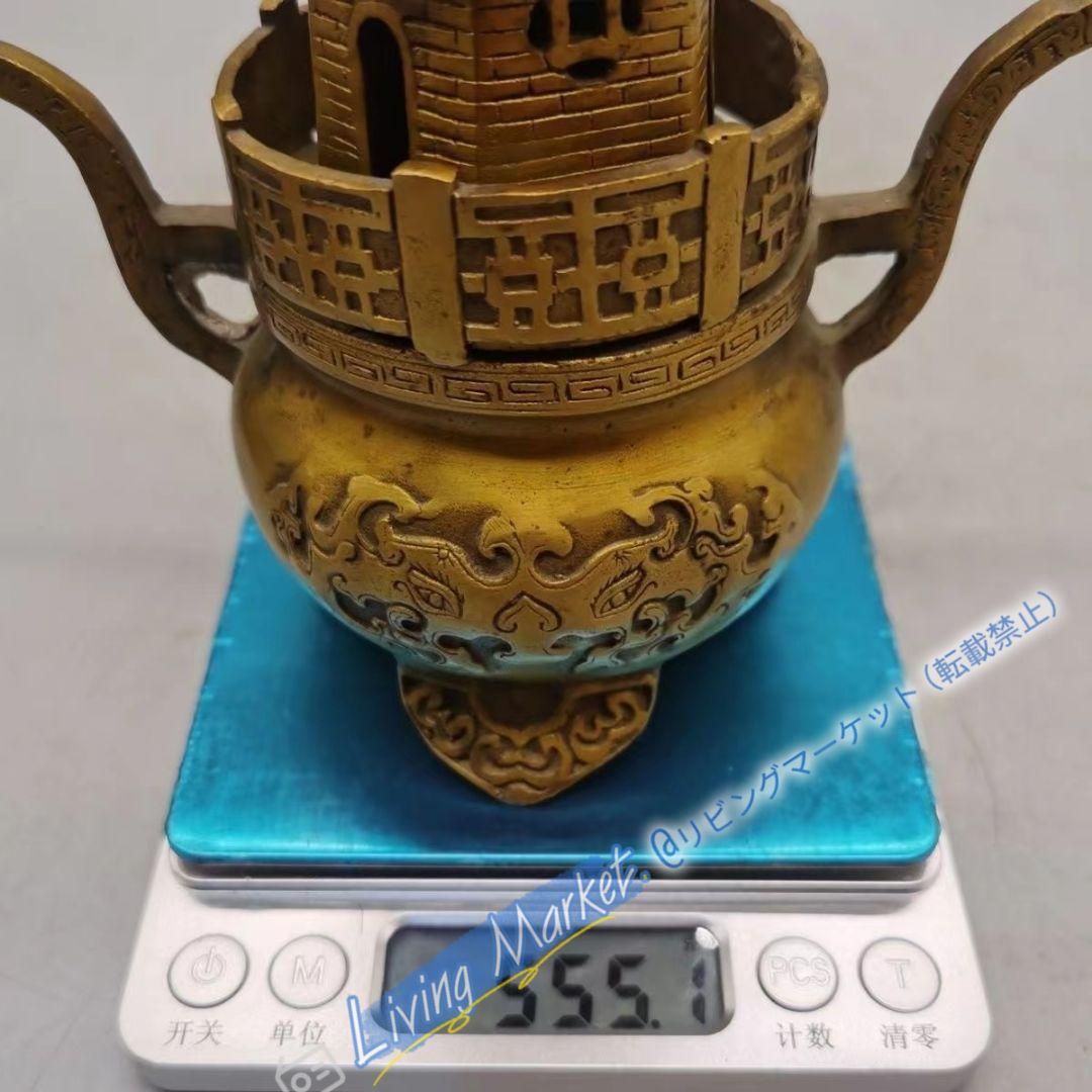 錬丹炉天壇檀薫炉 銅製 香道具 装飾品 工芸品 美術品 置物 CZW728P909