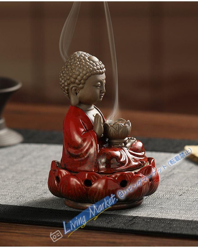 陶磁器 禅意如来盤香炉 室内香炉 茶道檀香炉 工芸品 置物 CZW729P1009 7,073円